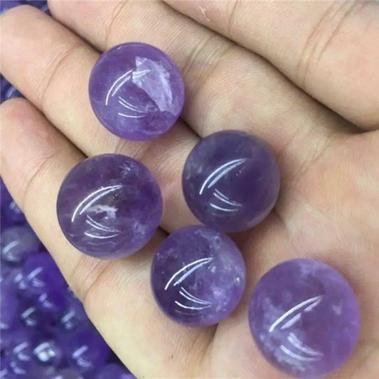 1Pc  20mm Healing Purple Stone Natural Amethyst Quartz Sphere Gift For Home Decoration Ball Collection Crystal Pretty H7L1